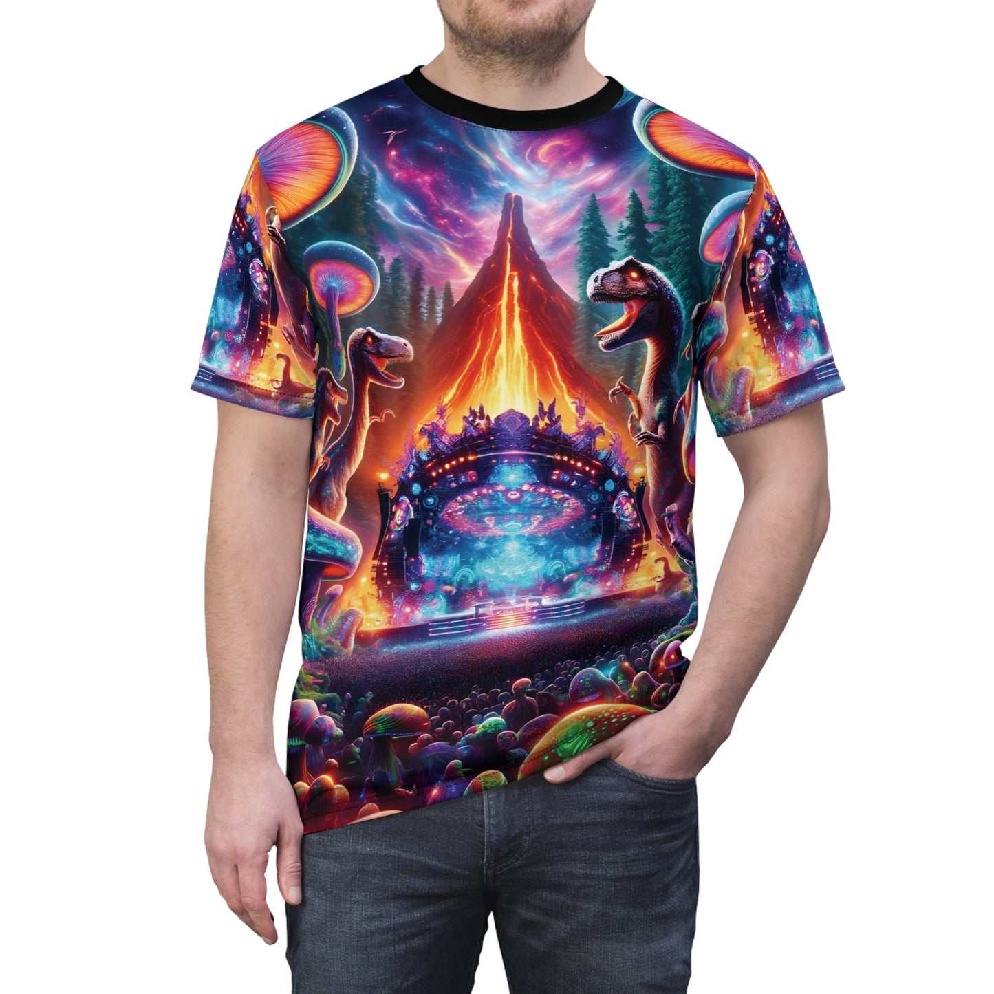 DINO RAVE | UNISEX AOP T-SHIRT